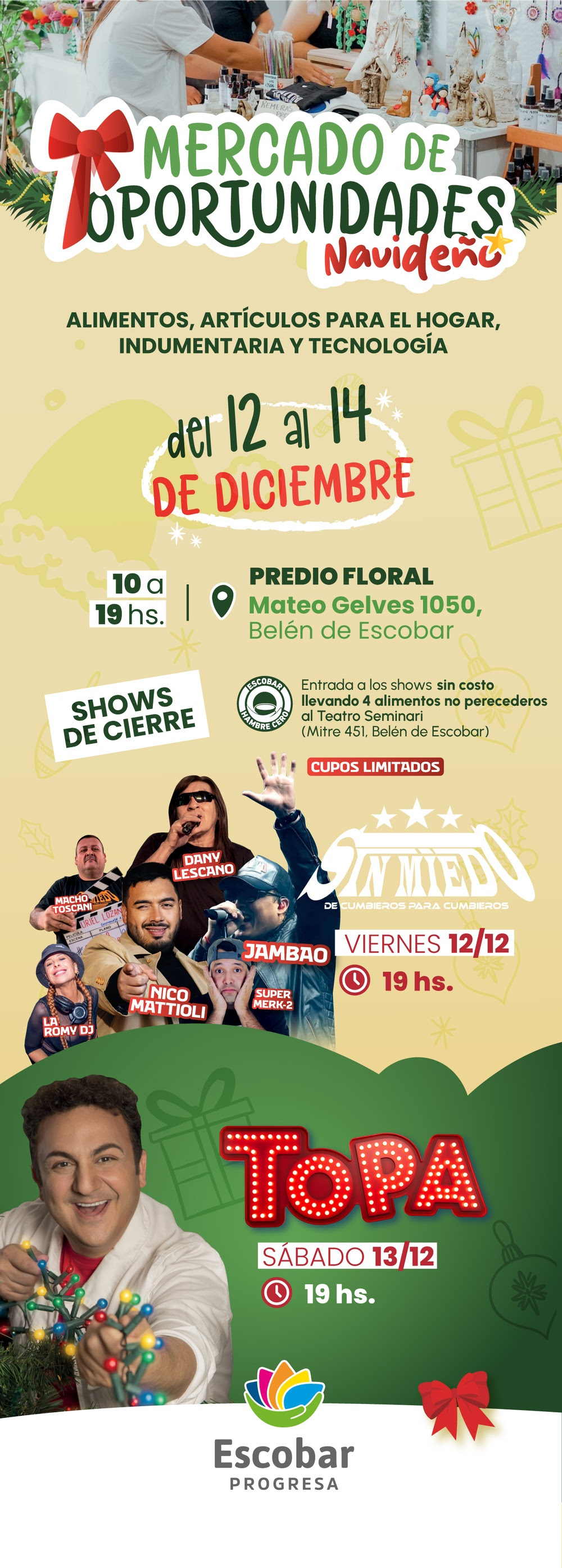 NOTICIAS ESCOBAR:MERCADO DE OPORTUNIDADES